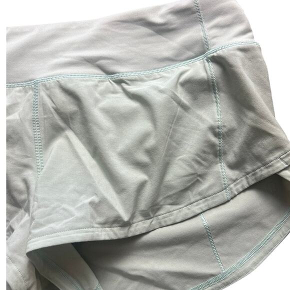 Lululemon athletica Light Sea Mist Mint Green Running Shorts Size 6 - Picture 2 of 8